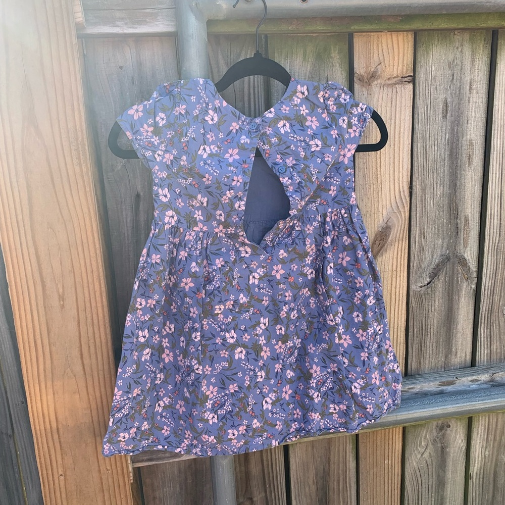 Soft Blue Floral Dress - Picture 4 of 5